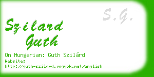 szilard guth business card